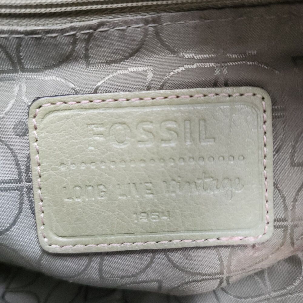 Fossil Olive Green Pebble Leather Hobo Bag Shoulder Bag - Picture 8 of 9